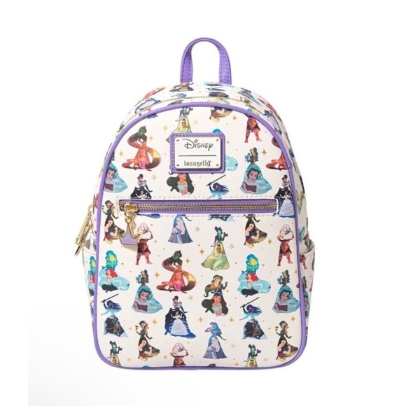 Loungefly Disney Princesses Dress Mini Backpack Jasmine Mulan Aurora Moana NEW - Picture 1 of 15